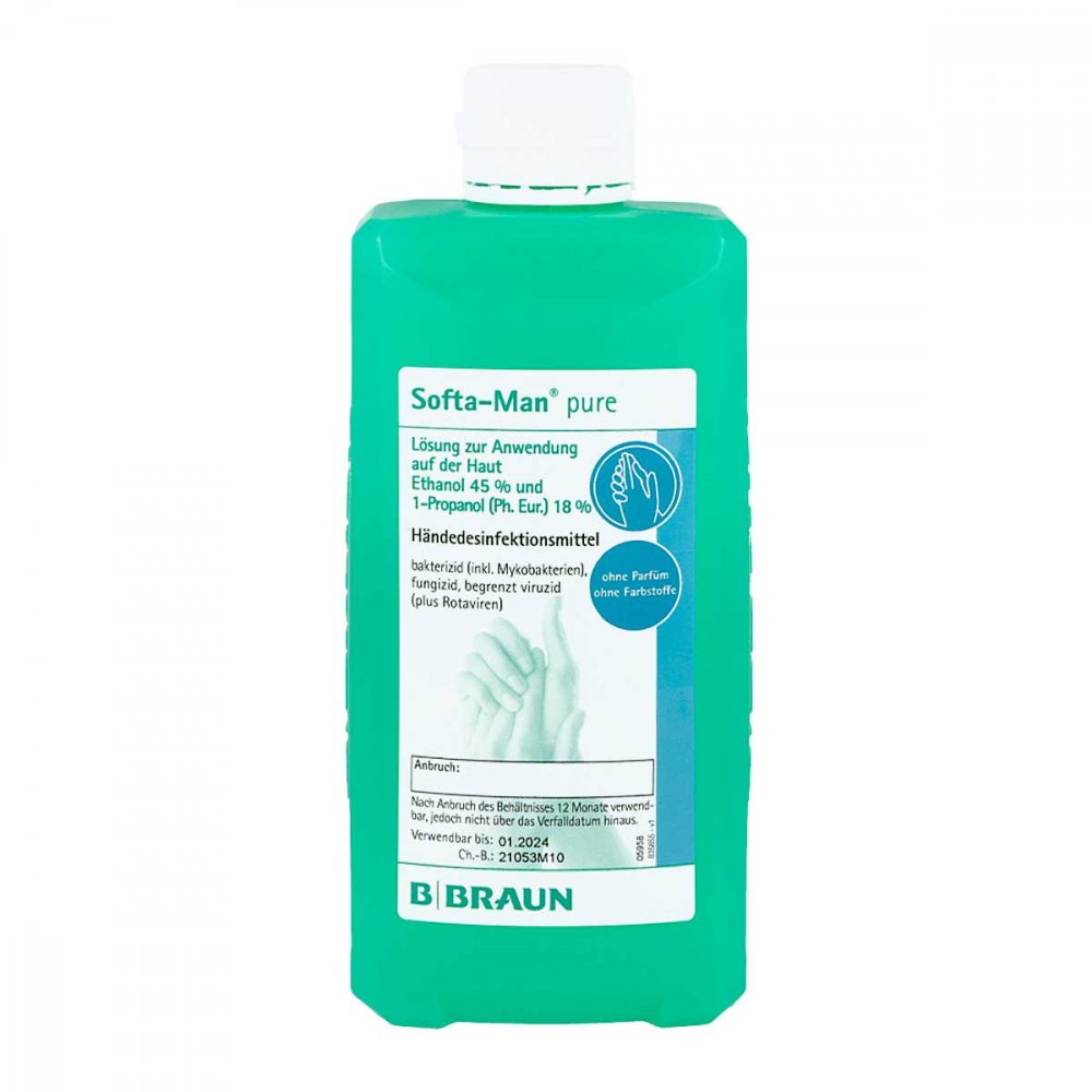 B. Braun Melsungen AG Softa Man pure Händedesinfektionsmittel 01977903