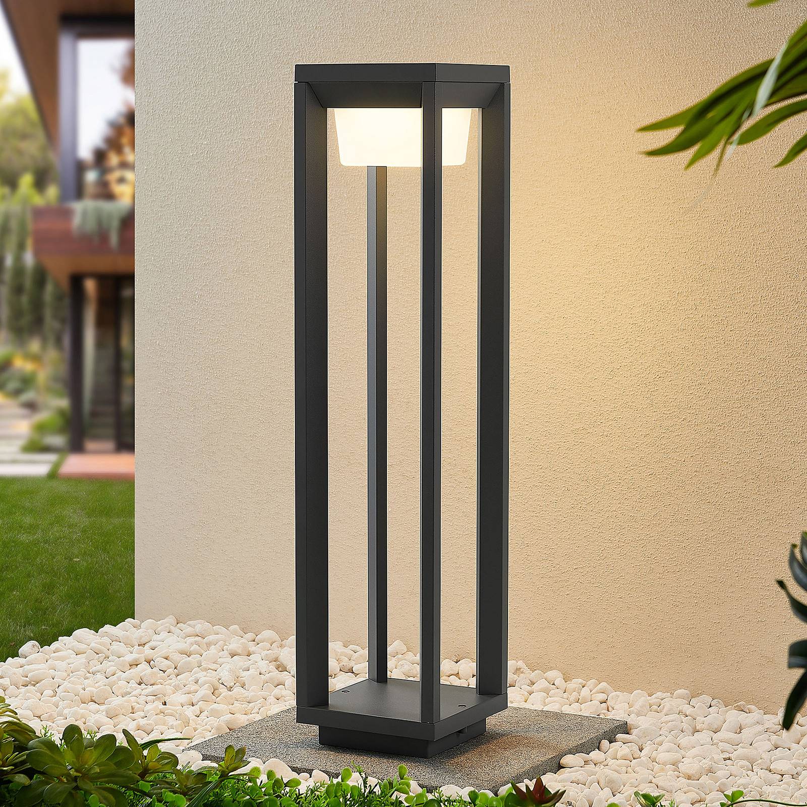 LED Wegeleuchte Gamion PRIOS, alu / grau / zink, Aluminium, Modern, LED Außenleuchte