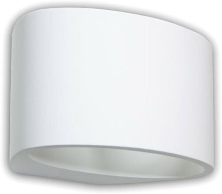 Isoled Gips-Wandleuchte G9, Oval