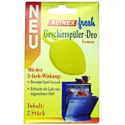 Spülmaschinen Deo Reinex fresh 2er Pack mit 2-fach Wirkung! Duft: Zitrone oder Orange