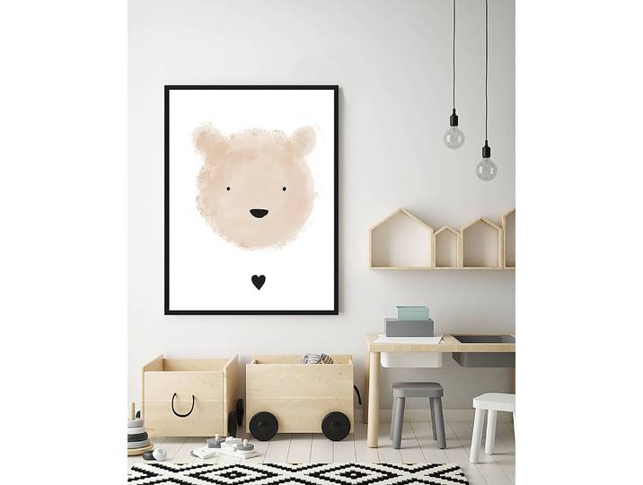Tableau déco Beary Love 63 x 83cm Multicolore