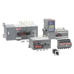 ABB OT200E03CLP Lastumschalter ohne 0 Position 3-polig 200 A, mit Griff und Welle schnelle Umschaltung I-I+II-II 1SCA108522R1001