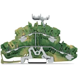 Wago 2002-2437 4-Leiter-Doppelstockklemme,8-Leiter-Schutzleiterklemme,2,5 mm2,grün-gelb 20022437  - 50 Stück