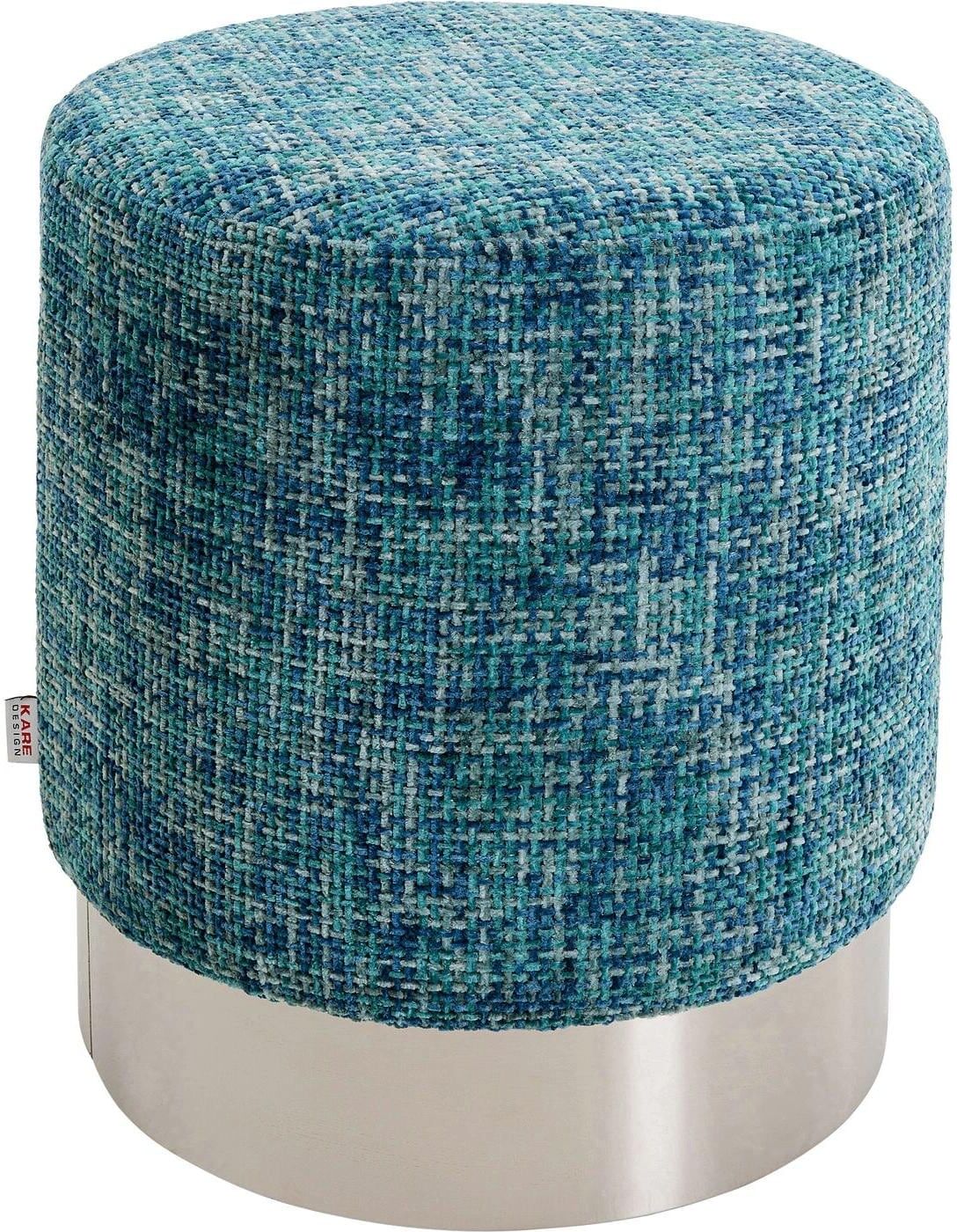 Hocker KARE DESIGN "Berry High 39 cm", blau, B:39cm H:47cm T:39cm, Hocker, Hocker blau B/H/T: 39cm x 47cm x 39cm, Polyester