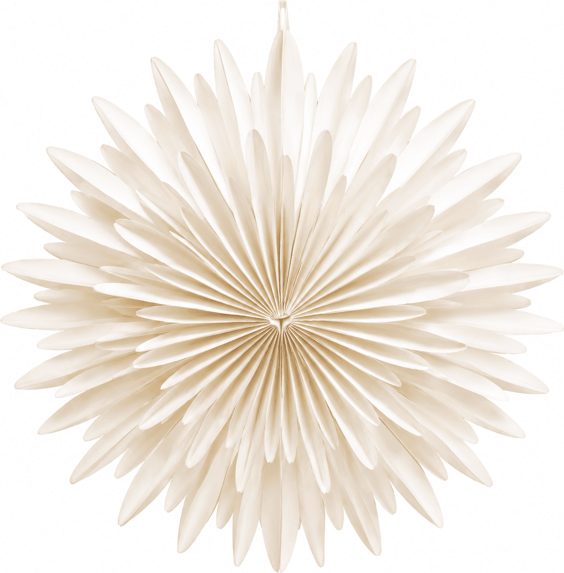 Festive Cream Decorative Hanging Paper Snowflake - 60cm