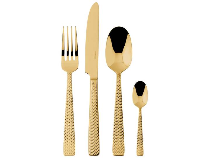 Sambonet Besteckset, Gold, Metall, 24-teilig, DIN EN ISO 14001, DIN EN ISO 50001, DIN EN ISO 9001, Essen & Trinken, Besteck, Besteck-Sets