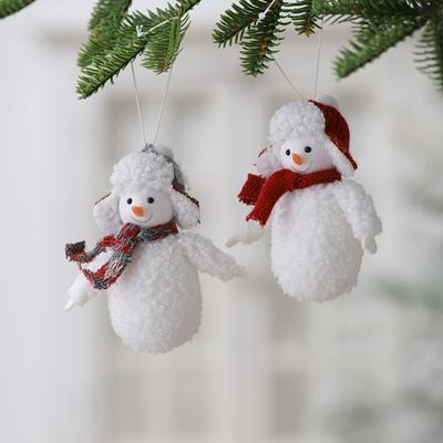 Top Demand Picks Christmas Plush Angel Doll Pendant, Lovely Boys Girls Tree Hanging Decoration, Cute Merry Christmas Party Ornaments 2pcs snowman 3 4