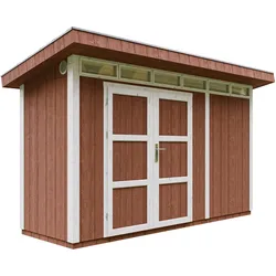 HOLZ-GARTENHAUS basis LP SmartSide 4,3m2 mit B161xL411xH239 cm - M902A - REDWOOD RED