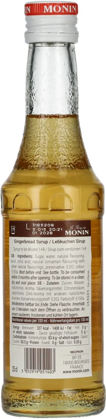 Le Sirop de Monin LEBKUCHEN 0,25l