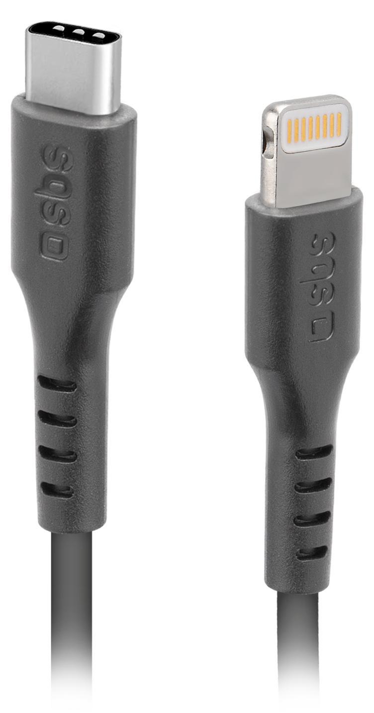 SBS Daten- en laadkabel USB-C naar Lightning