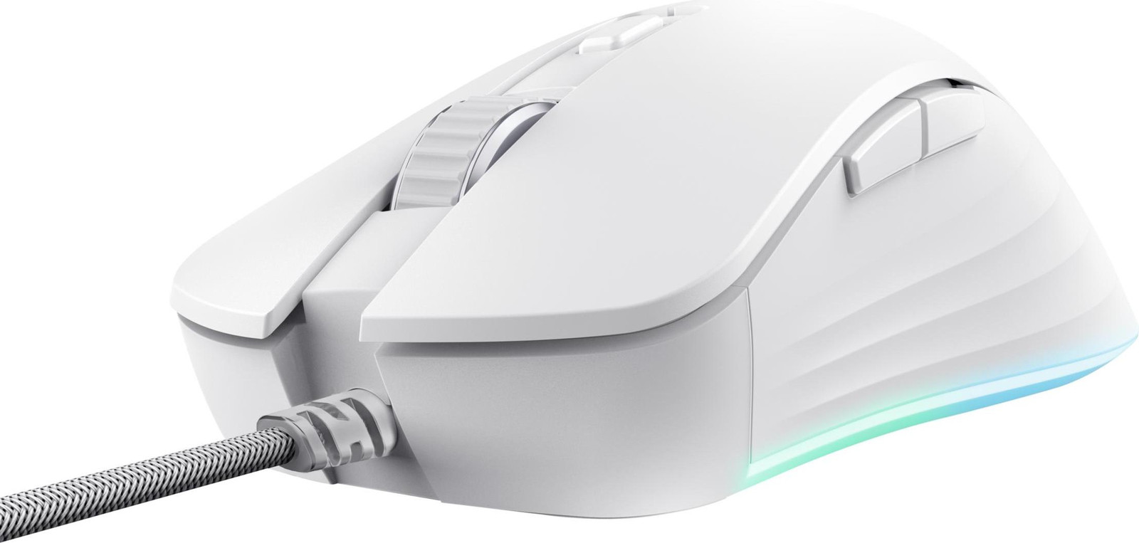 Trust GXT924W YBAR+ Gaming Muis, Wit