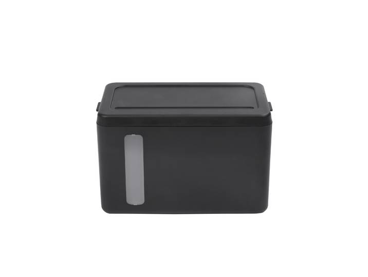 WC Papierspender Aluminium 20 x 13 x 12 cm schwarz