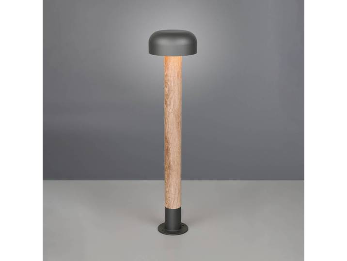 Trio Lighting Wegeleuchte FRASER, dimmbar, Holz hell, Aluminium, Modern, Außenleuchte