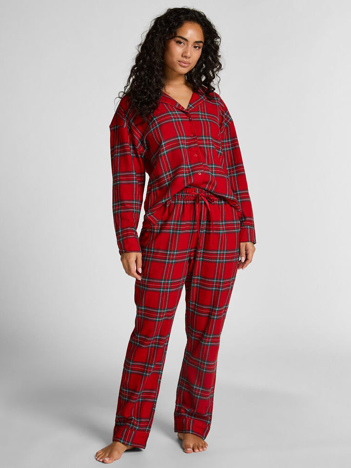 Hunkemöller Pyjama-Oberteil in Rot - XS