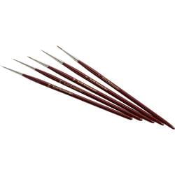 ZAHN Pinsel Künstlerpinsel Rotmarder 5teilig E107-03