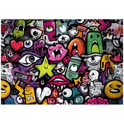 FOTOTAPETE Jungen Graffiti Bunt 400x280 cm