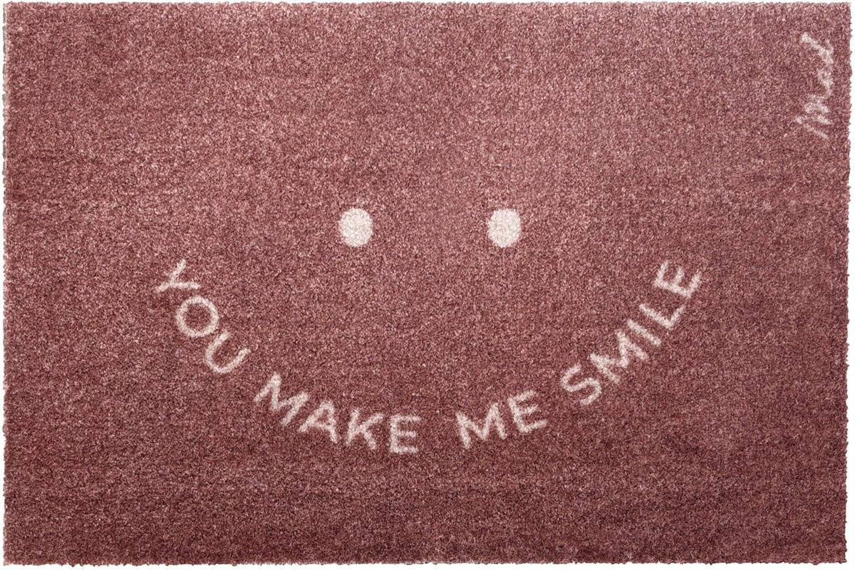 Mad About Mats AVA Smile wasbare schoonloopmat 50 x 75 cm