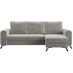 Ecksofa mit Schlaffunktion Axel ¦ grau ¦ Maße (cm): B: 242 H: 90