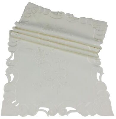 Manor Luxe Embroidered Square Cutwork Doily 12X12-Doilies Set of 4