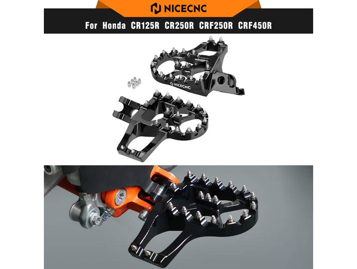 NICECNC pour Honda CRF250R CRF450R 2004-2024 CR125R CR250R 2002-2007 CRF150R 2007-2022 repose-pieds d'extension repose-pieds avec arrière