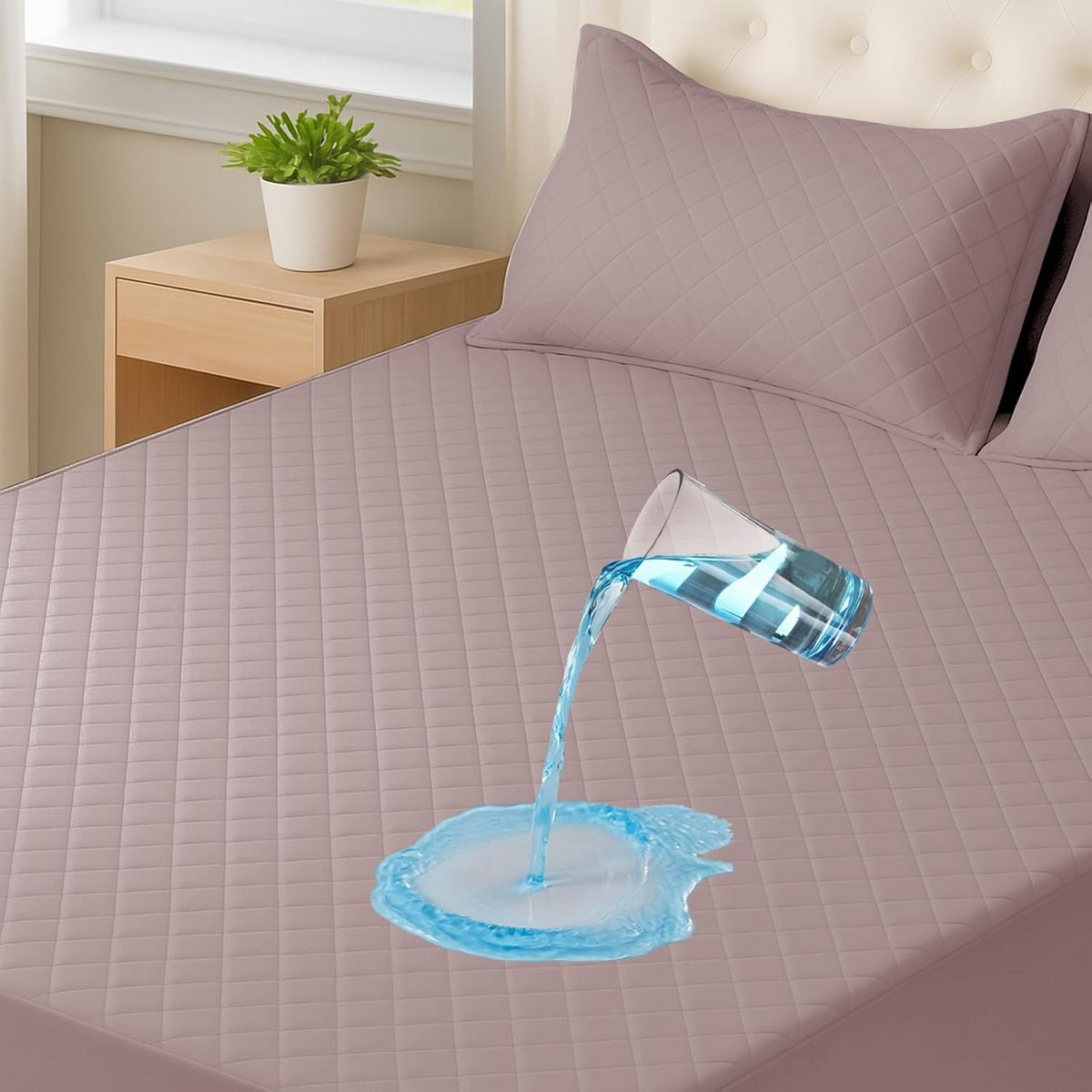 Waterdichte Matrasbeschermer 90x190 cm - Anti-allergische en ademende molton matrasbeschermer voor volwassenen