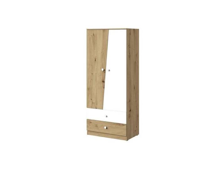 Armoire de chambre - Armoire Akron M100 399972 - Blanc - 80x191x50cm