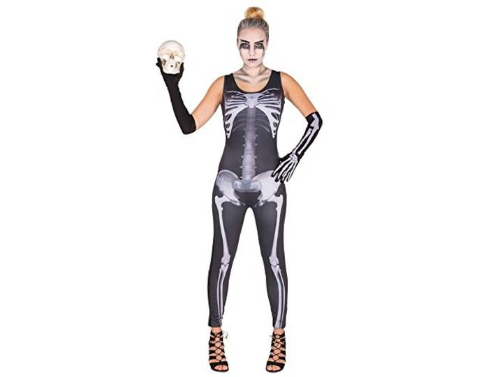 Dressforfun vrouwenkostuum sexy Skelett jumpsuit - M