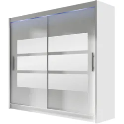 KLEIDERSCHRANK London III 180, mit RGB LED Beleuchtung