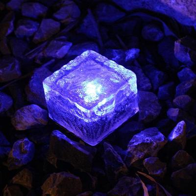 Inspired Deals Solar Powered IP68 Waterproof LED Ground Light For Garden Pathway Lighting blue Light