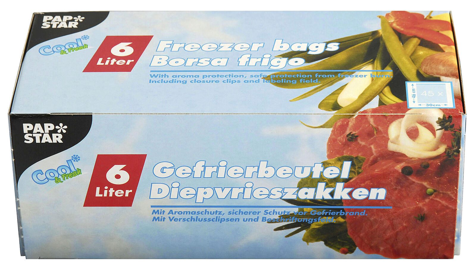 STARPAK PAPSTAR Gefrierbeutel 14159 transparent 6,0 l