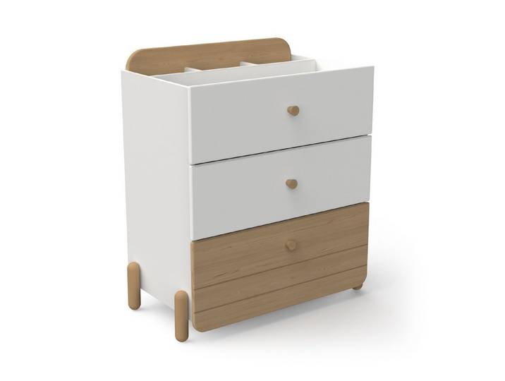 PREISBRECHER Schubkastenkommode EDAJ, in weiß - 72,8x81,6x40,9cm (BxHxT)