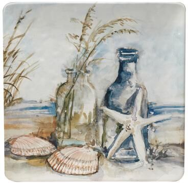 "Certified International Coastal Landscape Square Platter 12.5"" - 12.5"" x 12.5"""