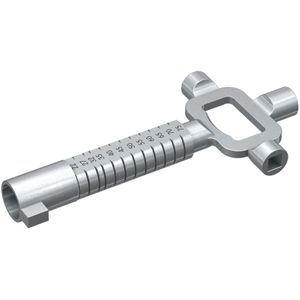 BASI Bauschlüssel 668NK, universal, 1 Profil, aus Metall, mit Zylinder-Messlehre