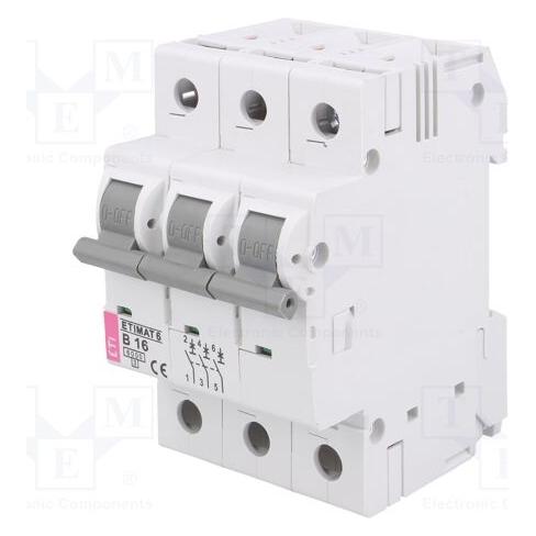 Eti Leitungsschutzschalter 3P B 16A 6kA AC ETIMAT 6 002115516 eti-polam 38895258865 (ETIMAT63PB16)