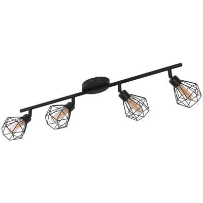 EGLO Deckenspot "ZAPATA 1", schwarz (schwarz amber), 4, 1 Stk., Leuchten, Deckenleuchte, Deckenspot aus Stahl, Schwarz, Glas: amber, Fassung: G9, Deckenspot
