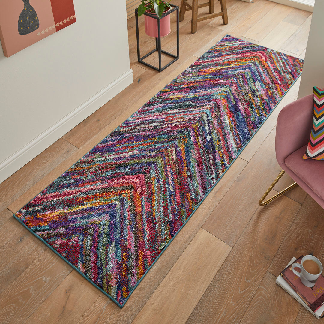 Concept Looms Chevron Area Rug Multi Runner 80 x 240cm