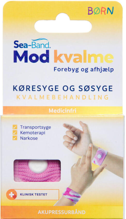 Sea-Band Mod Kvalme Barn Pink Medicinsk udstyr 1 par