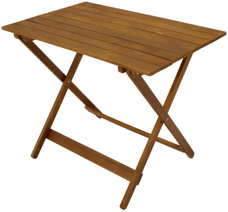 Pharao24.de Gartentisch Holztisch 90 cm breit aus Akazie Massivholz