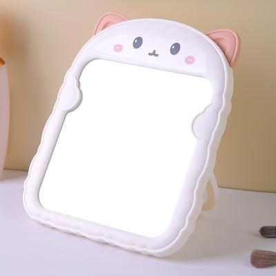 Fusion Finds Cute Cat Ear Makeup Mirror Folding Desktop Vanity Mirror For Makeup, Skincare & Travel kitten Milk White