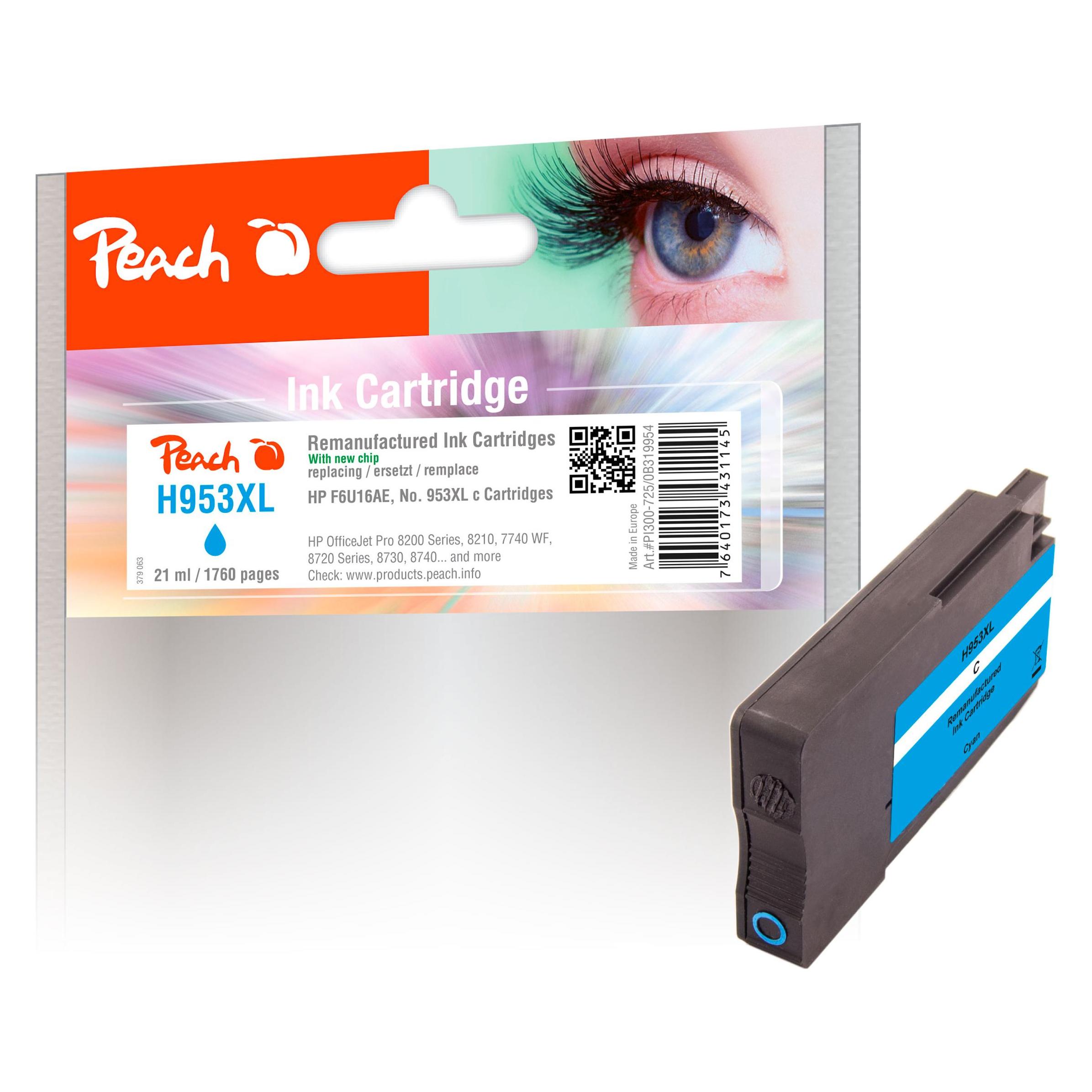 Peach Tinte HP F6U16AE, No.953XL (C) (0F319954)