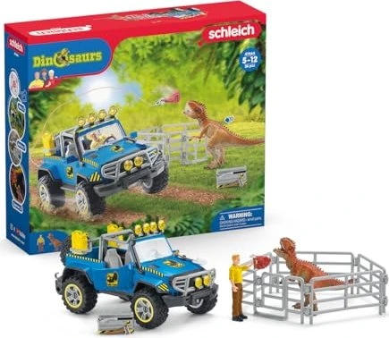 Schleich 41464 Geländewagen mit Außengehege für Dinosaurier
