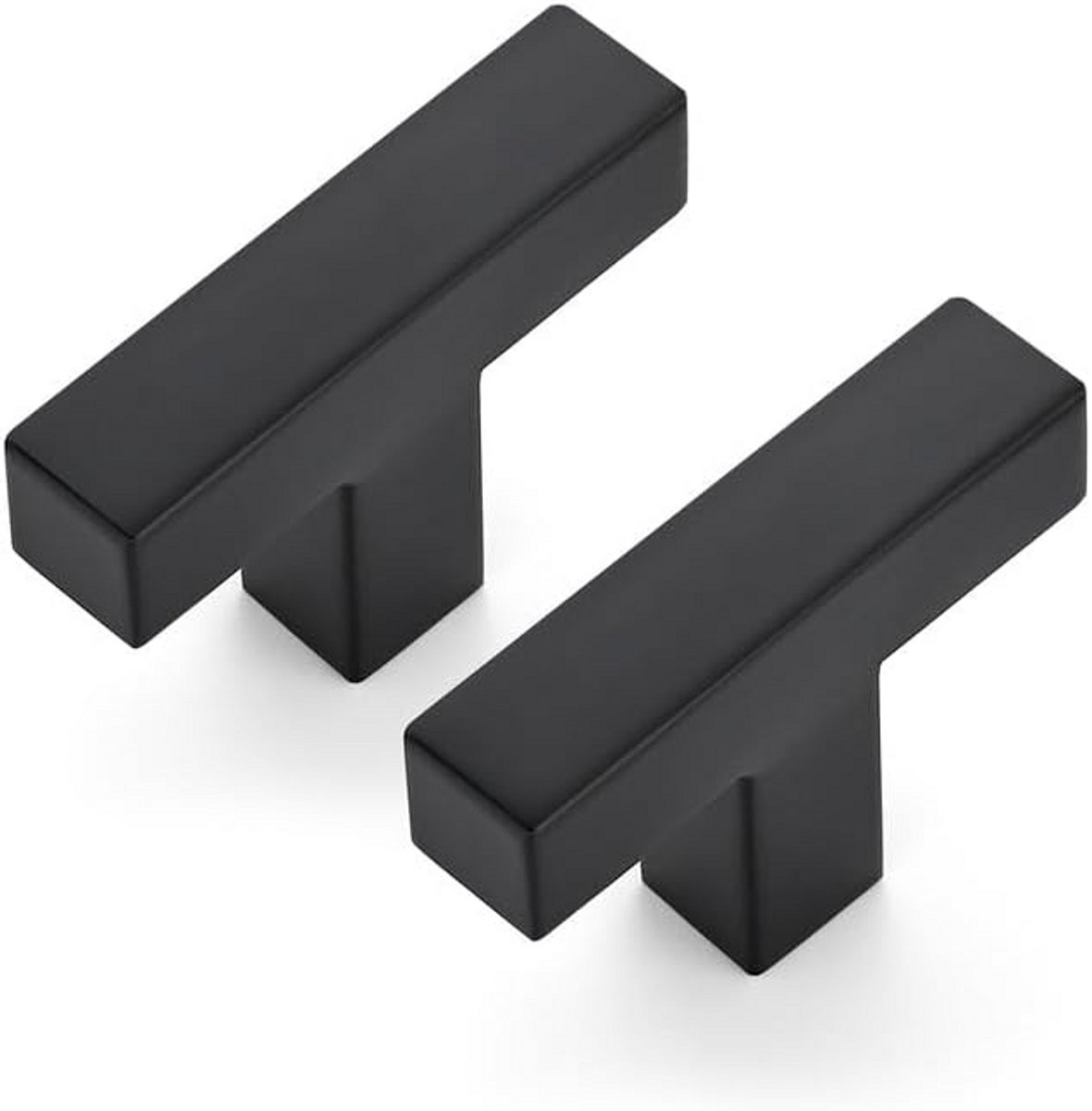 20x Zwarte RVS Vierkante Meubelgrepen voor Keuken en Lades, 50mm