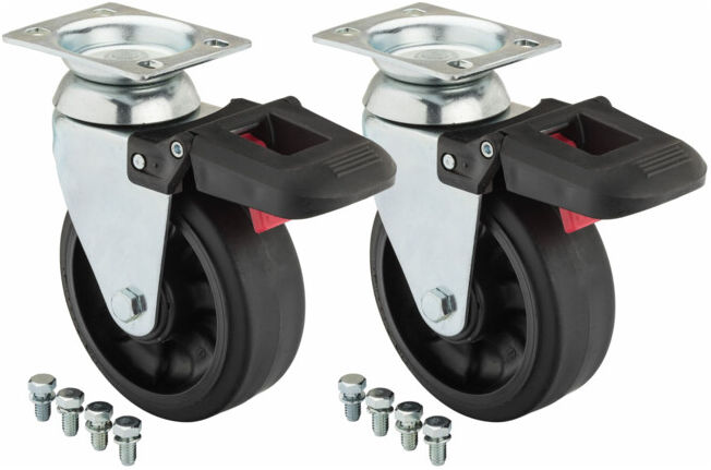 VIGOR Roulette pivotante (paire) V4814-2, 2 outils (V4814-2)