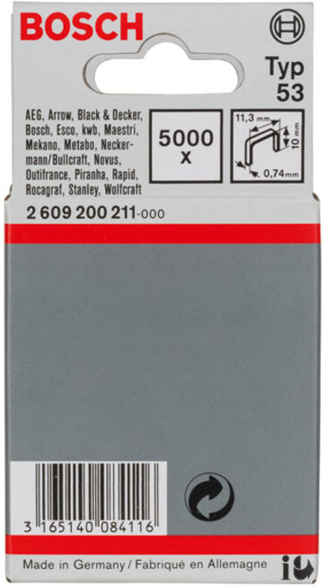 Serre-fils fin BOSCH type 53 11,4 x 0,74 x 10 mm (1609200366)