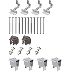 Schrägdach-Set Silber E +2 Schwerlast für 2 Photovoltaikmodule