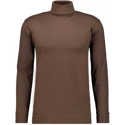Rollkragenshirt RAGMAN, Herren, Gr. 114, mokka, Jersey, Baumwolle, Shirts