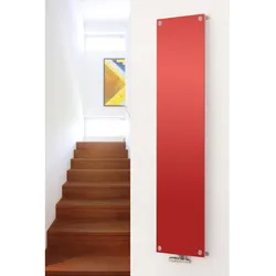 XIMAX Paneelheizkörper, Raumheizkörper P1/G Duplex mit Mittenanschluss, Glas in Rubinrot - 1800x445x89 mm, 1006 Watt - 1006 Watt