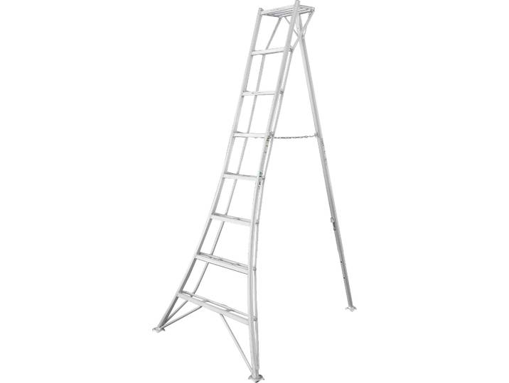 Vielzweckleiter NIWAKI, silber (silberfarben), B:125cm H:240cm, Aluminium, Leitern, Vielzweckleiter, Gartenleiter, gleicht Unebenheiten im Gelände aus