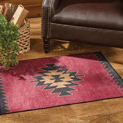 Park Designs Red Dawn Washable Rectangle Rug 38 x 24, 38 x 24, Red
