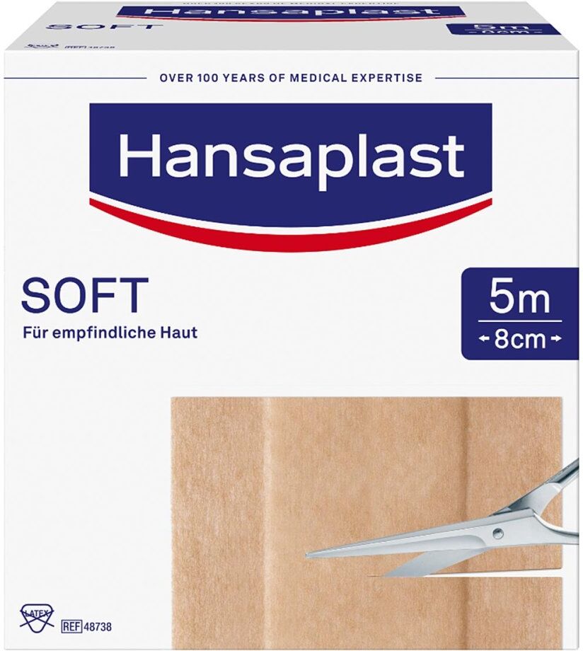Hansaplat Hansaplast Soft Pflaster 5mx8cm Rolle 1stk